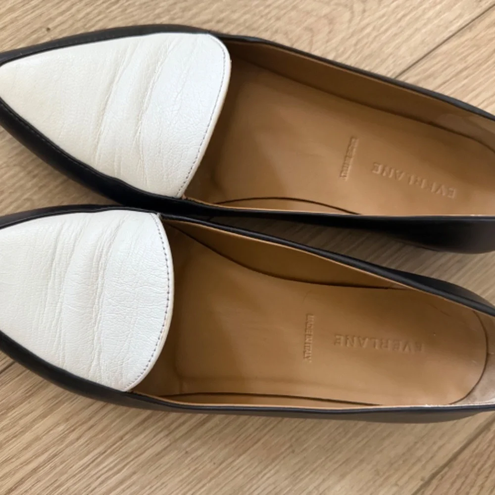 Everlane | Womens Black & White The Modern Point | Sz 8.5 - Picture 2 of 3